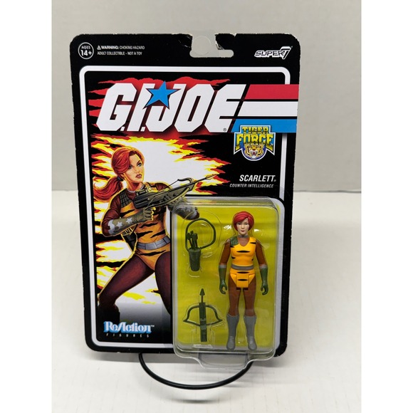 Super7 Other - Scarlett Tiger Force 2022 G.I. JOE SUPER 7 ReAction 3.75 NEW MOC READ New 2023